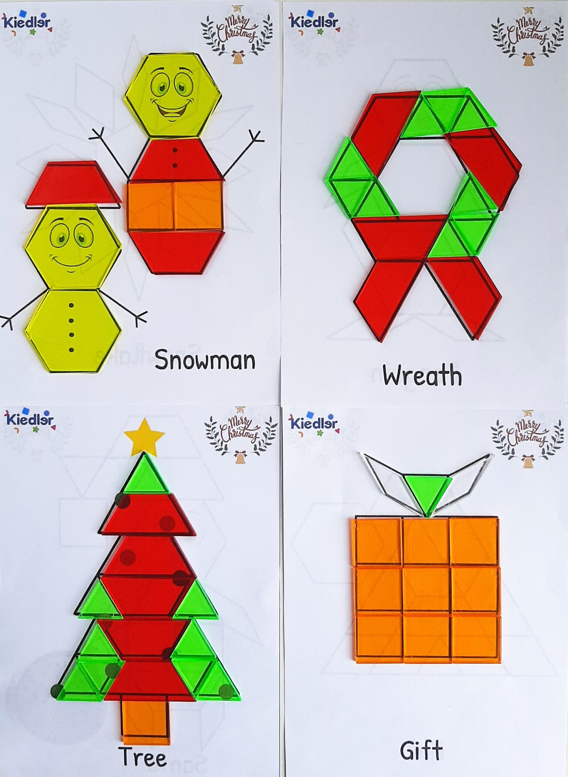 Free Printables Pattern Block Christmas Edition Kiedler