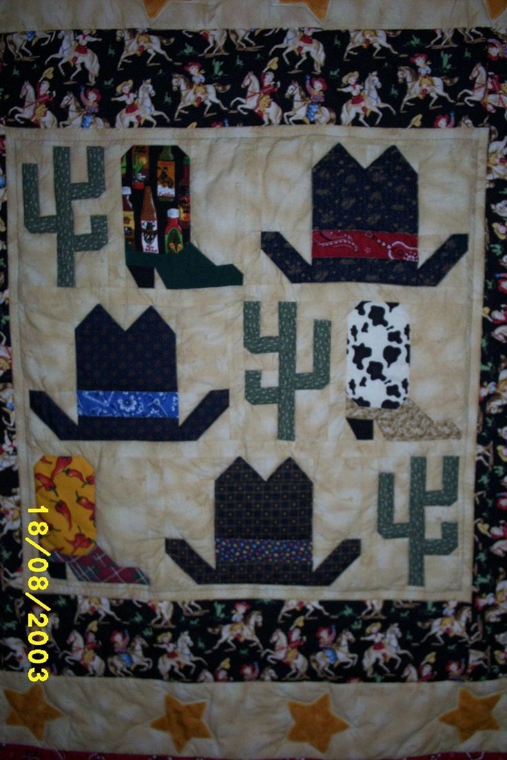 Free Quilt Patterns To Print Cowboy Boots amp Hats Western 