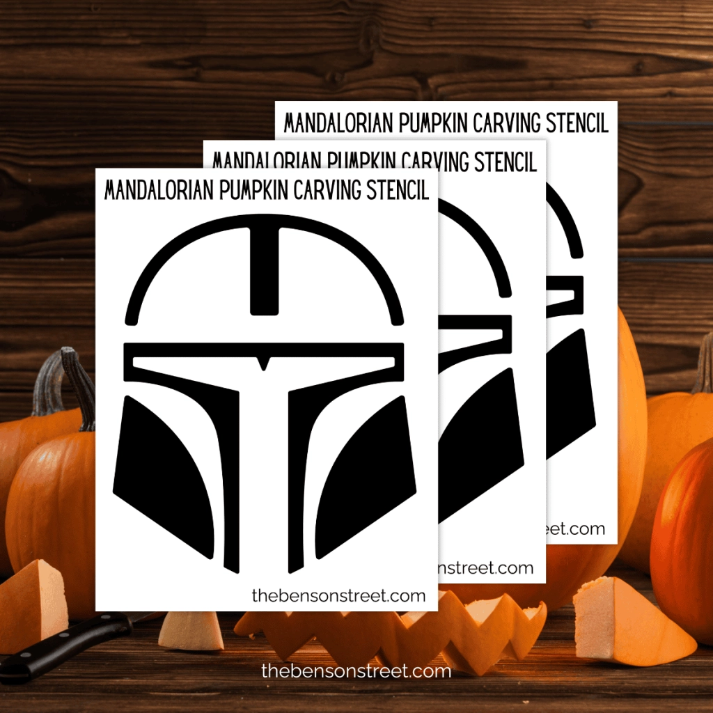 Free Star Wars Mandalorian Pumpkin Stencil Printable The Benson 