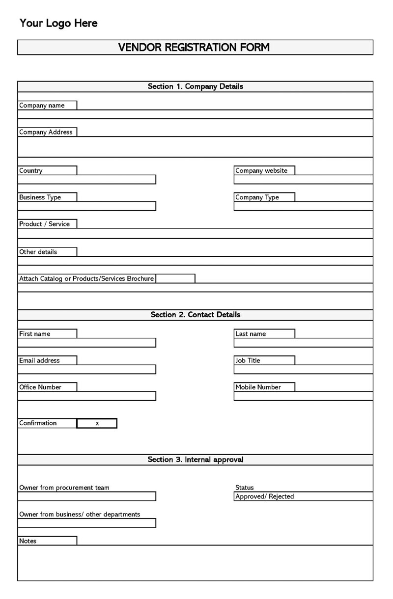 Printable Registration Form Template Free
