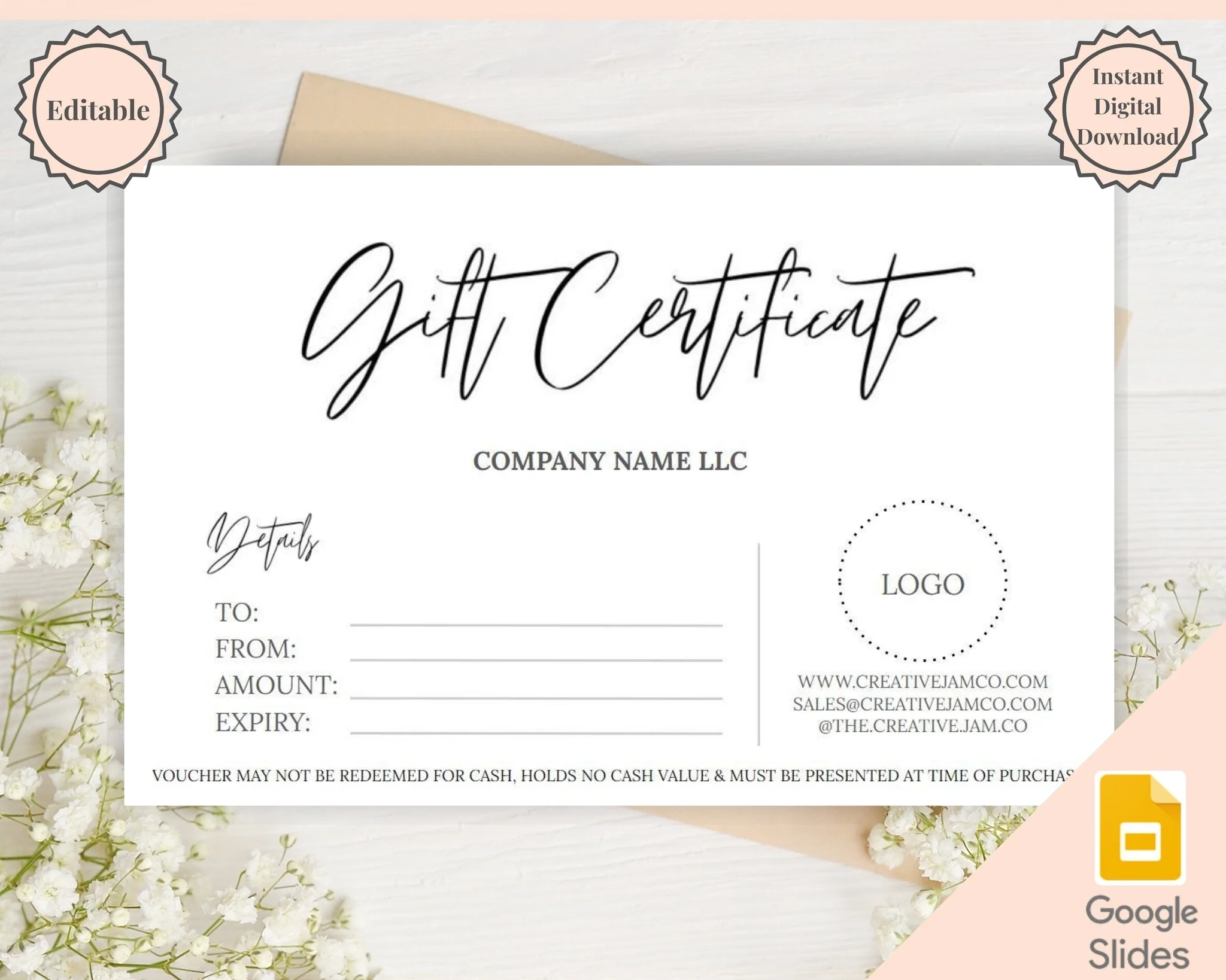 Design Gift Certificate Printable