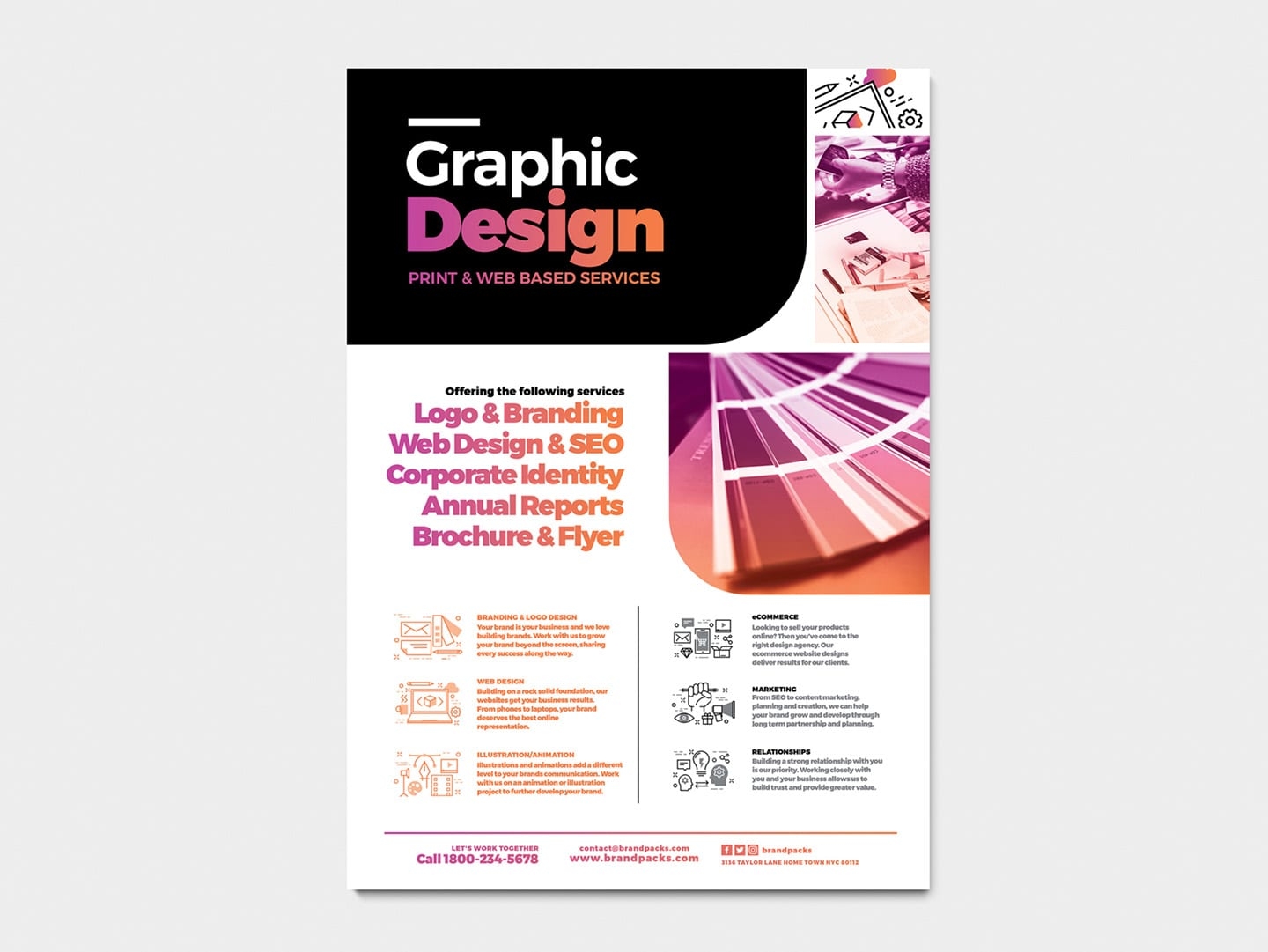 Graphic Design Agency Poster Template V4