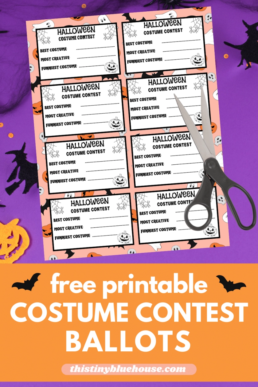 Halloween Costume Contest Ballot Printables This Tiny Blue House