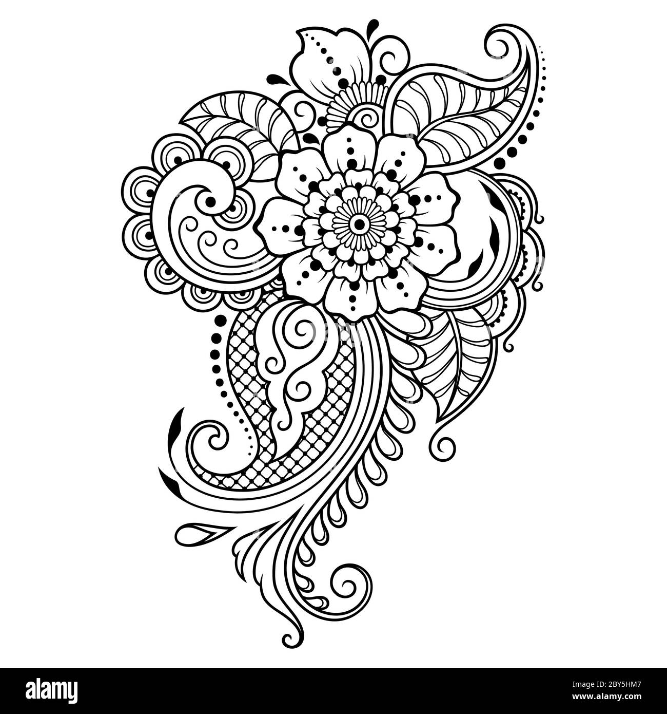Printable Henna Flower Designs