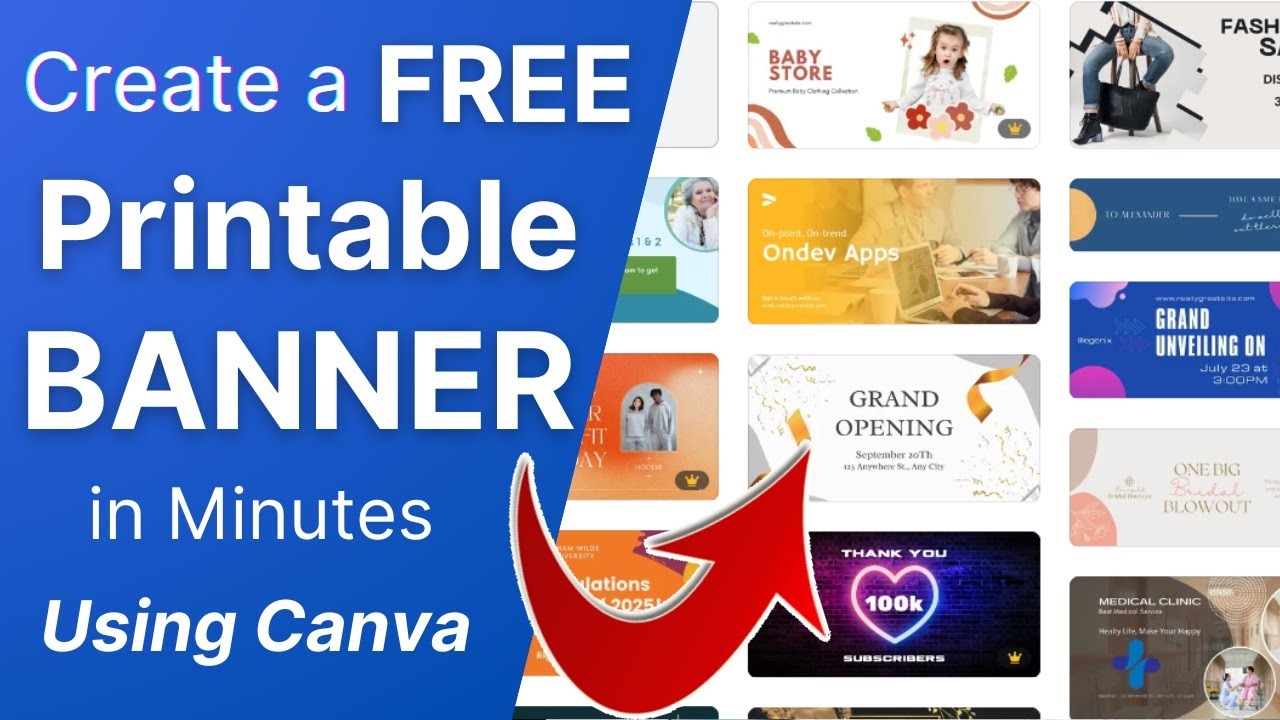  HOW TO Create A FREE Printable BANNER In Canva 17 000 Templates 