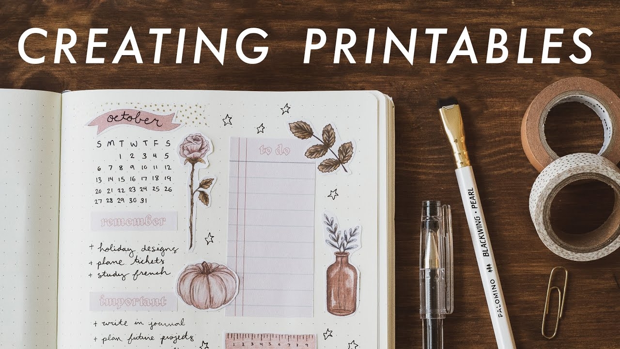 how to create your own printable autumn printable with free