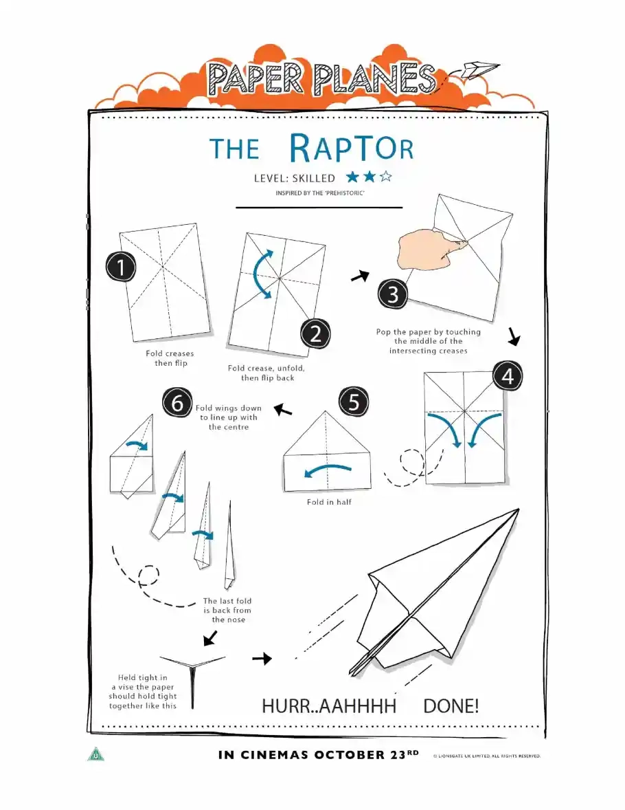 How To Fold Paper Planes with Free Printable Folding Plans In 