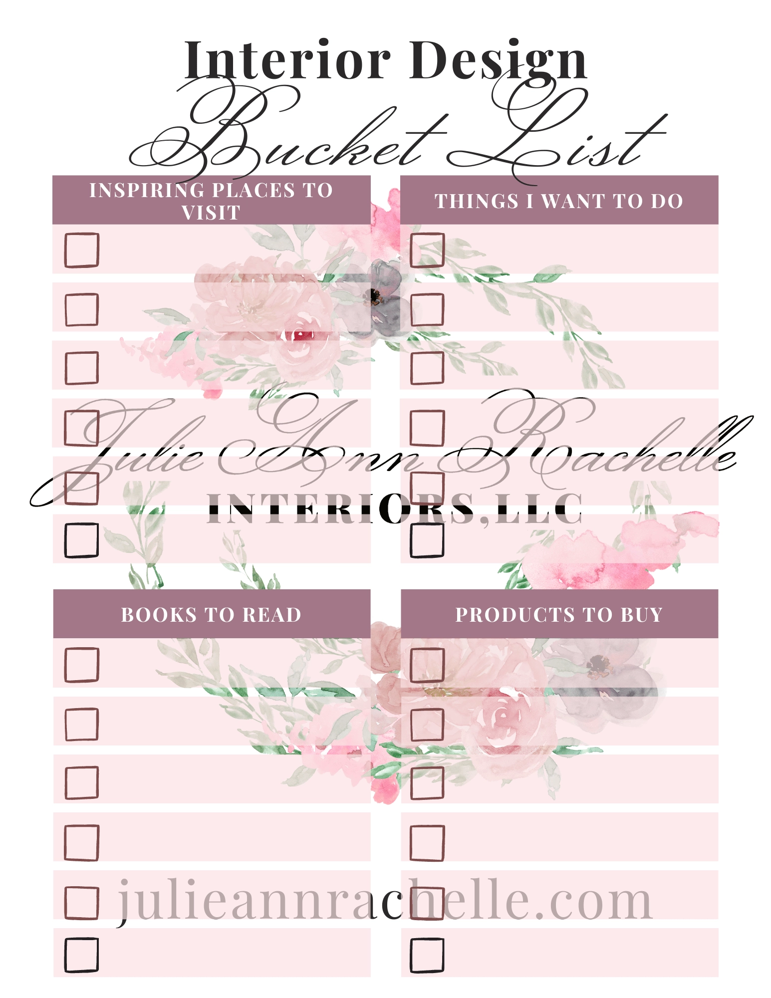 How To Make An Interior Design Bucket List