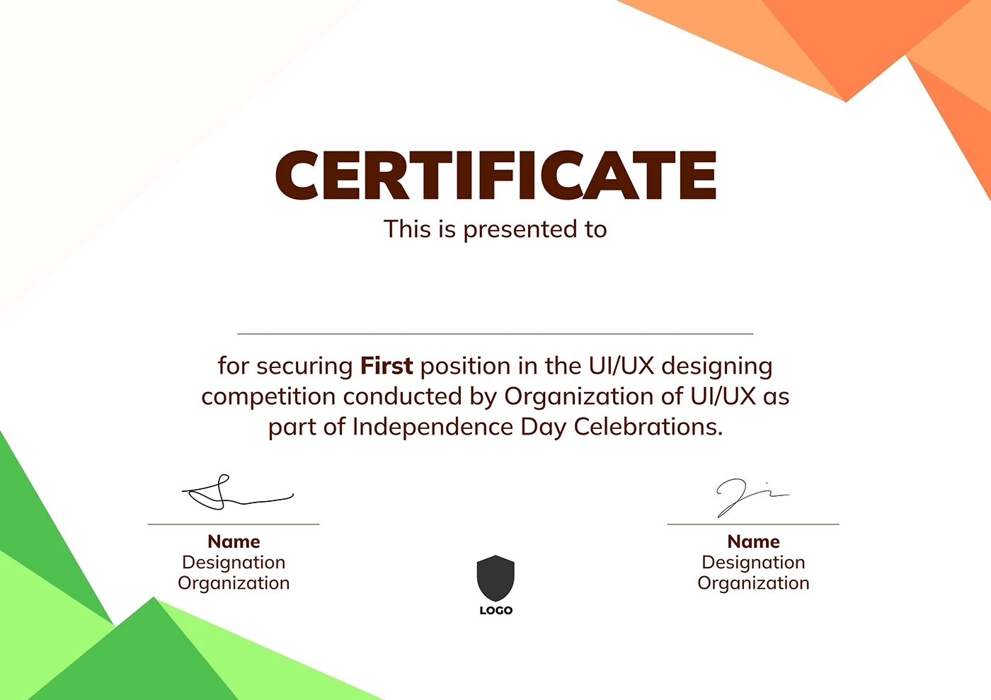 Free Native Design Downlaod Printable Certificate