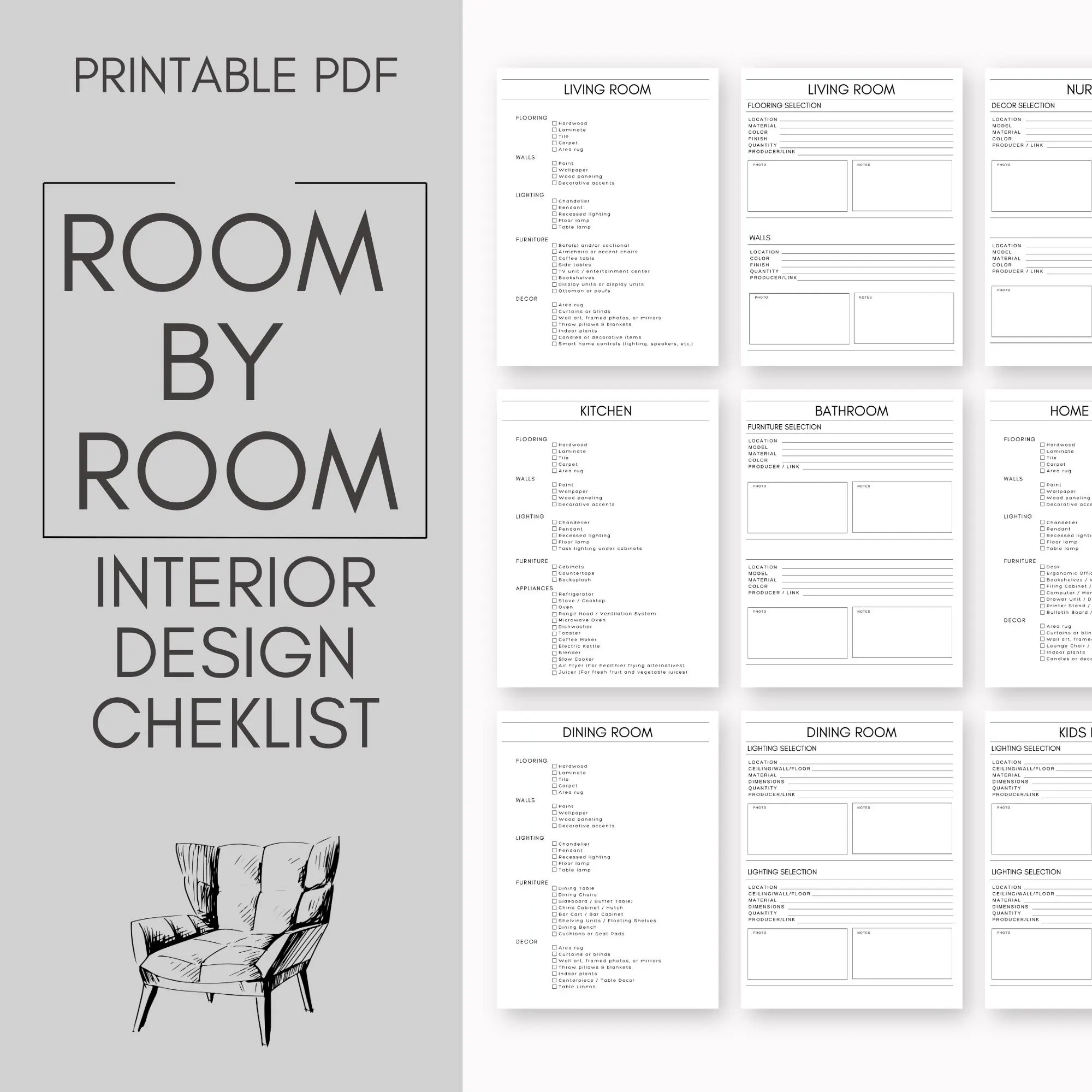 Design a Room PDF Printable