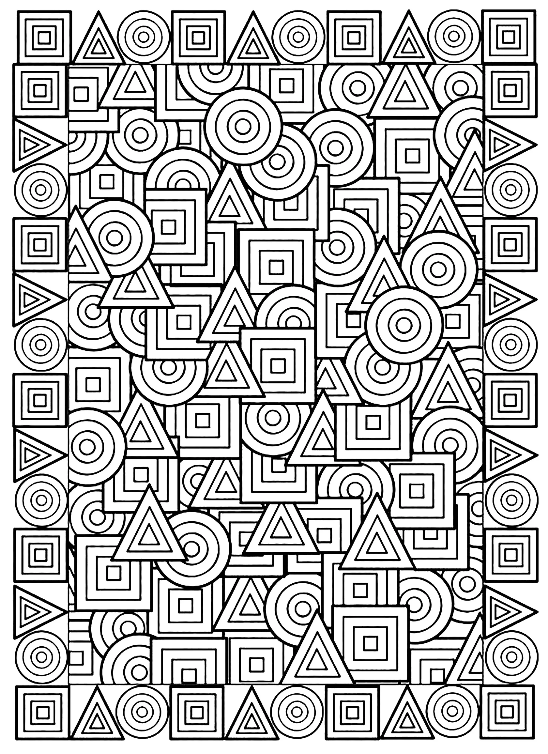 Geometric Coloring Designs Printable