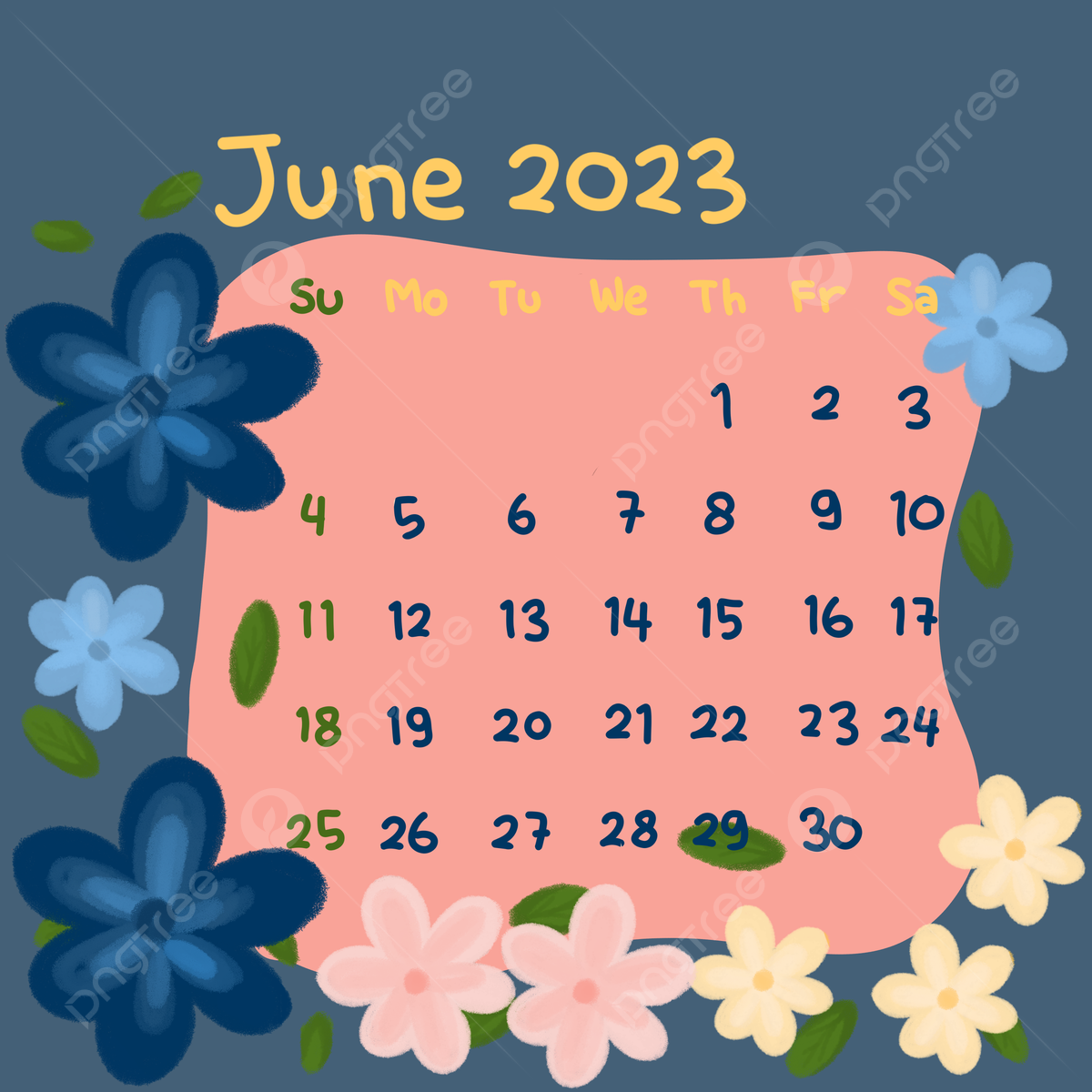 June 2023 Calendar Printable With Cute Design