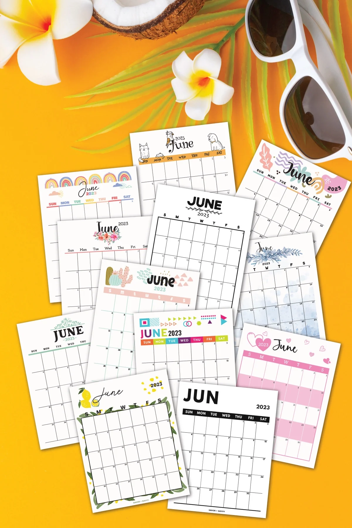 June 2023 Calendar Templates 12 Free Printables Savor Savvy