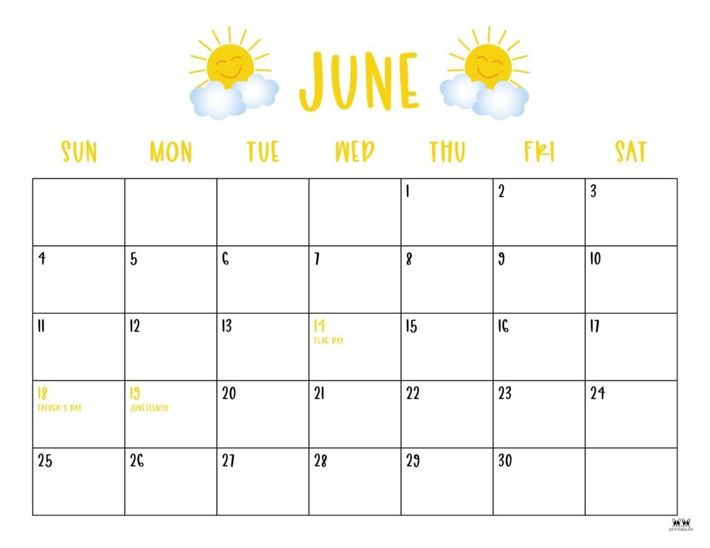 June 2023 Calendars 50 FREE Printables Printabulls