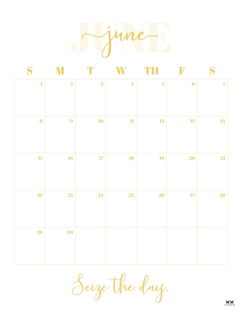 June 2025 Calendars 107 FREE Printables Printabulls