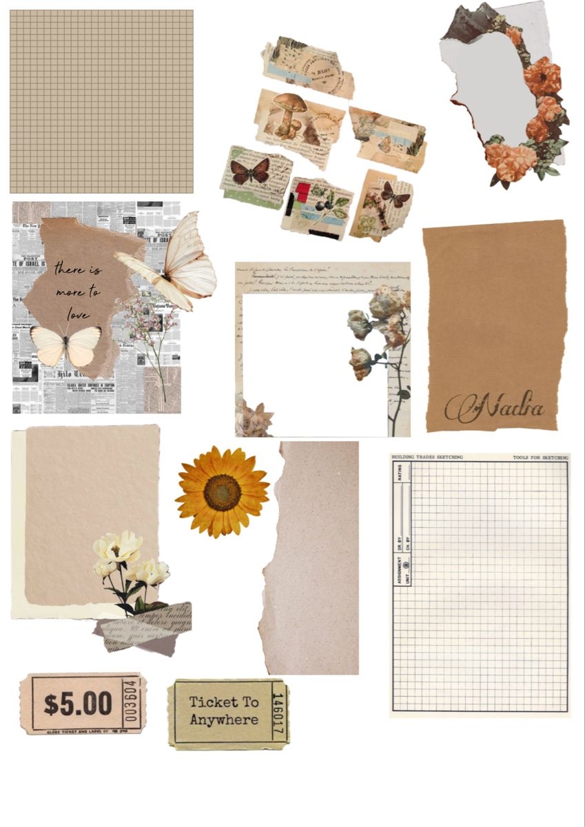 Junk Journal Vintage Printable Stickers Printable Vintage Flower