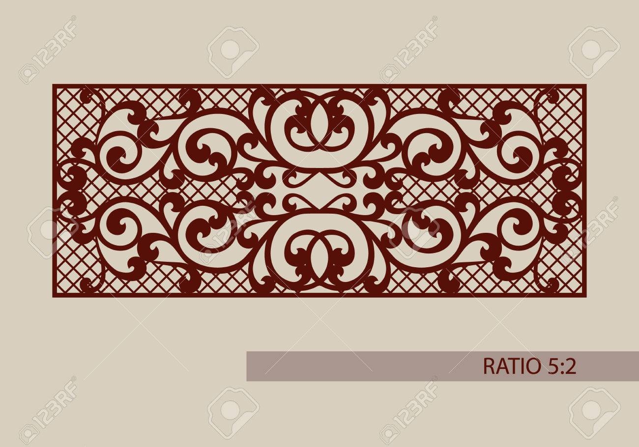 Lace Ornament Vorlage F r Dekorative Paneele Das Bild Ist 