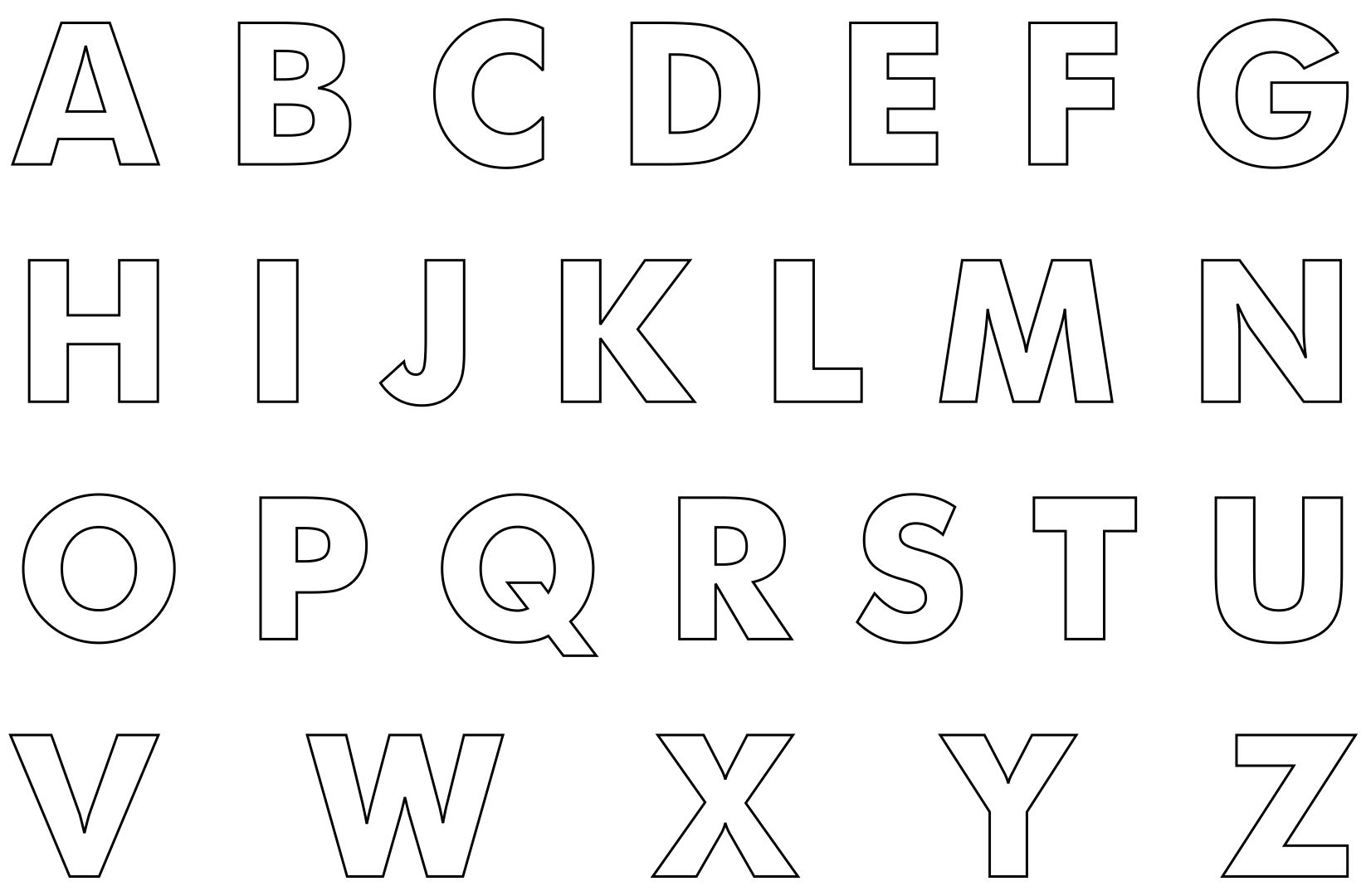 Block Lettering Templates Free Printable