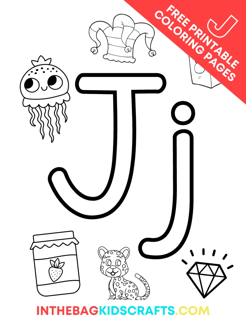 Letter J Coloring Pages FREE Printable In The Bag Kids Crafts