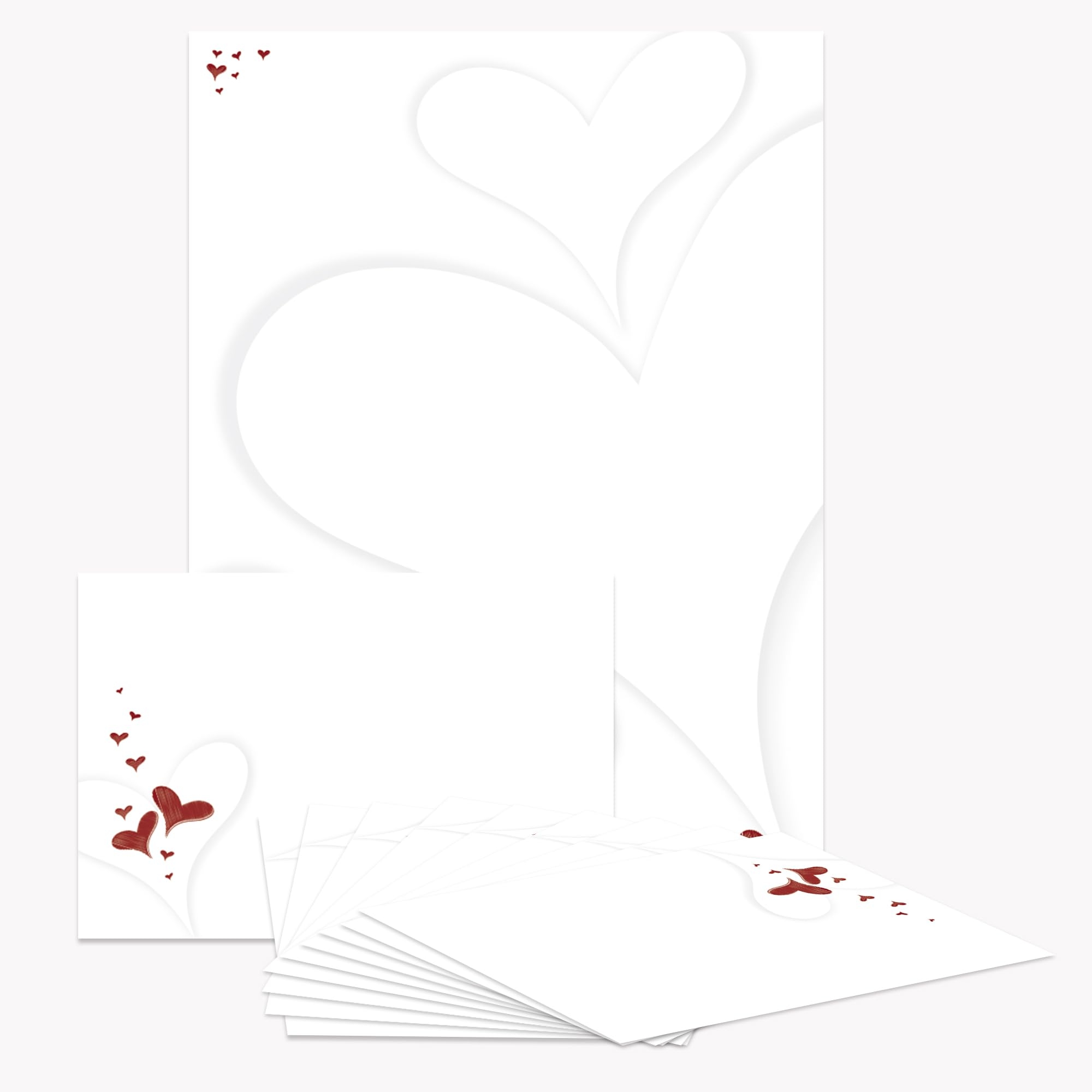 Letter Paper Set Herzlich DS106 10 Sheets Of Design Paper 10 Envelopes B6 With Printed Motif High Quality Writing Paper Wedding Engagement 
