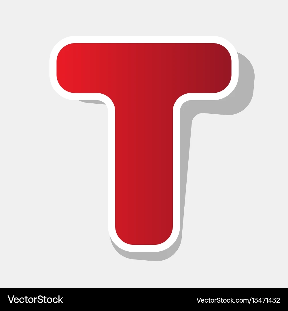 Letter T Sign Design Template Element New Vector Image