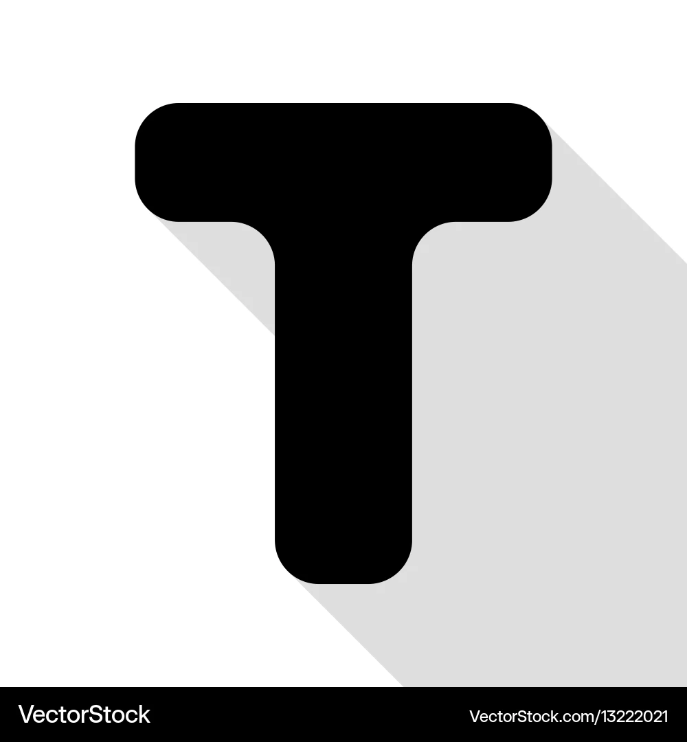 Letter T Sign Design Template Element Schwarz Icon