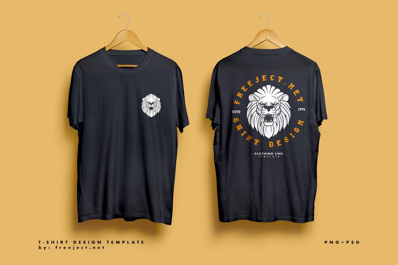 Lion Badge Retro Design Free Download T Shirt Design Template 