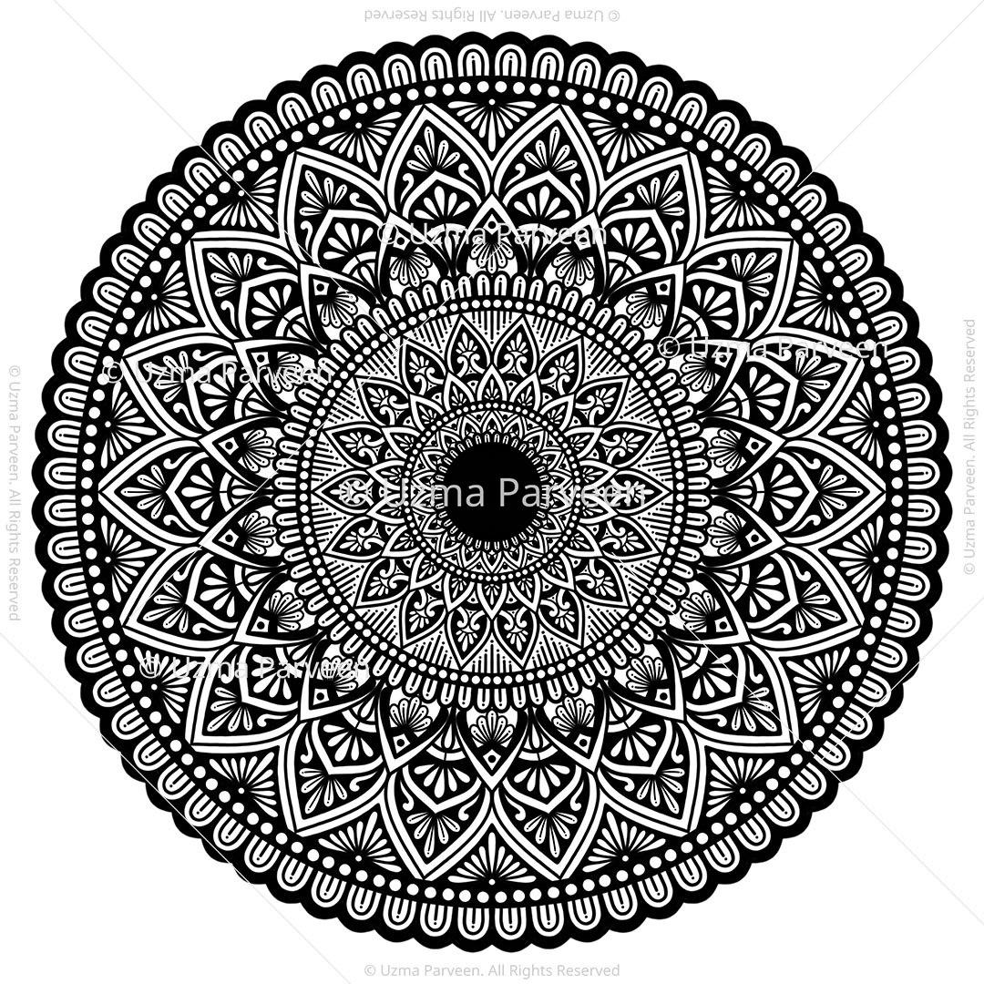 luminous lotus printable mandala artwork