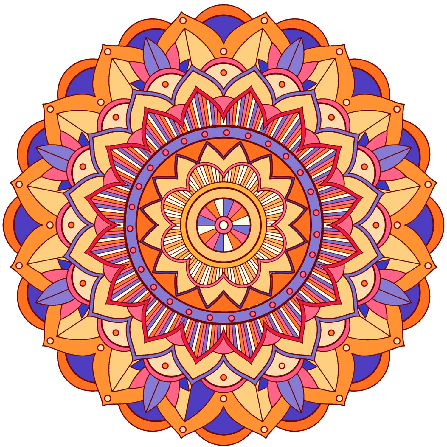 mandala art vibrant circular mandala design geometric abstract spiritual canvas art print