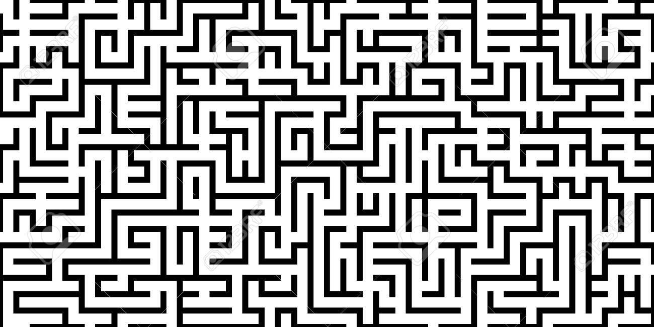 Maze Seamless Pattern Abstract Labyrinth Design Texture For Print 