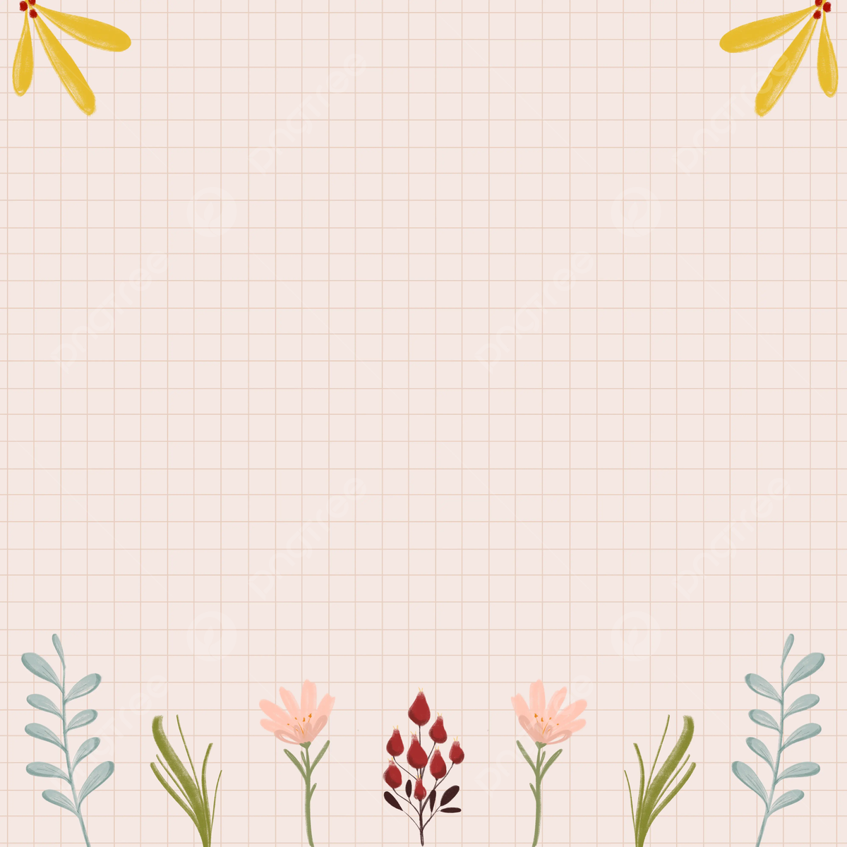 Memo Sheet Printable With Flowers Design Notes Paper Background 