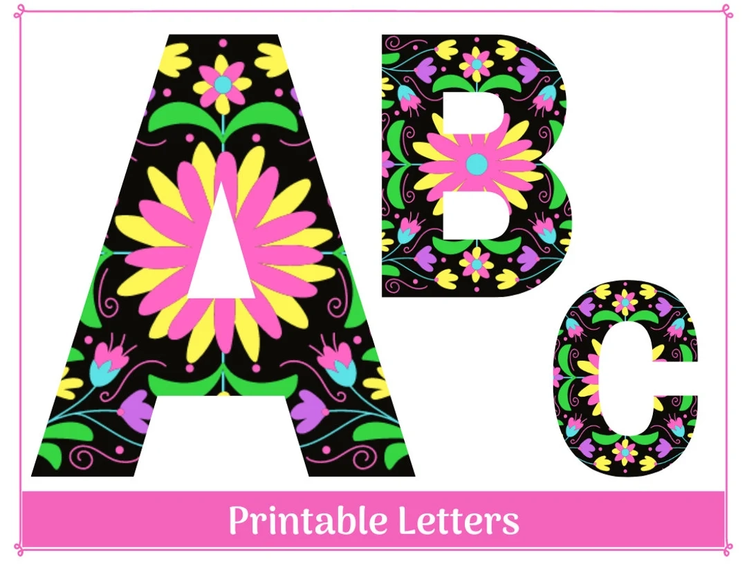 Printable Letters With Design For Kids