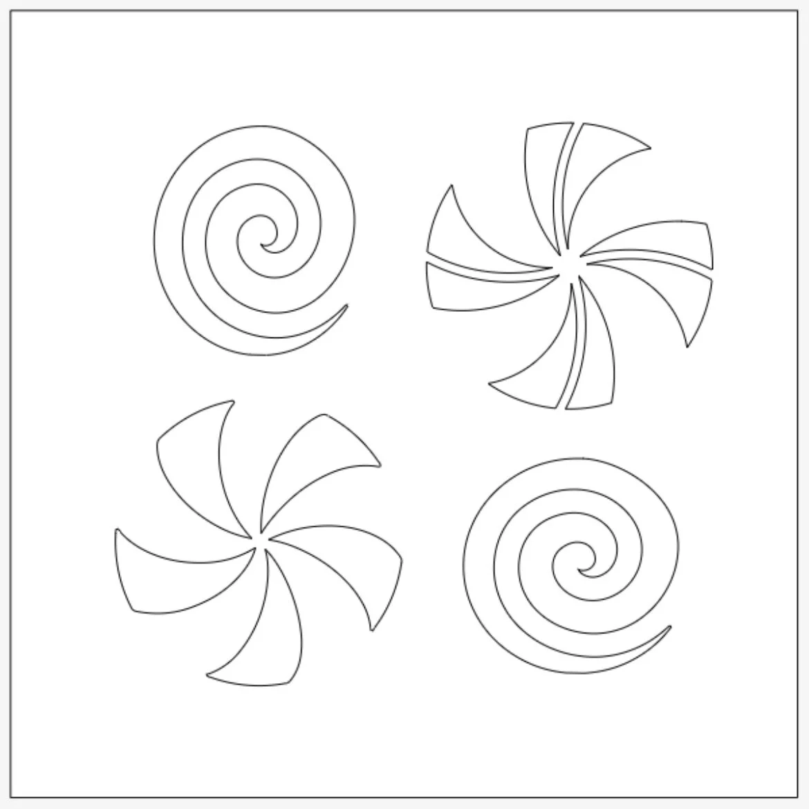 Mini Candy Swirl Stencil Physical A Modern Cookie