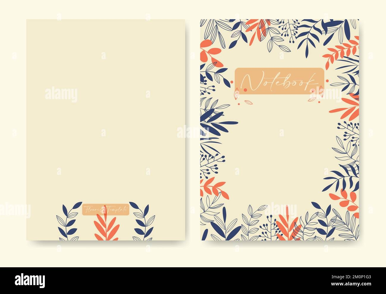 Minimalist Flourish Template For Notebook Cover Stock Vector Image 