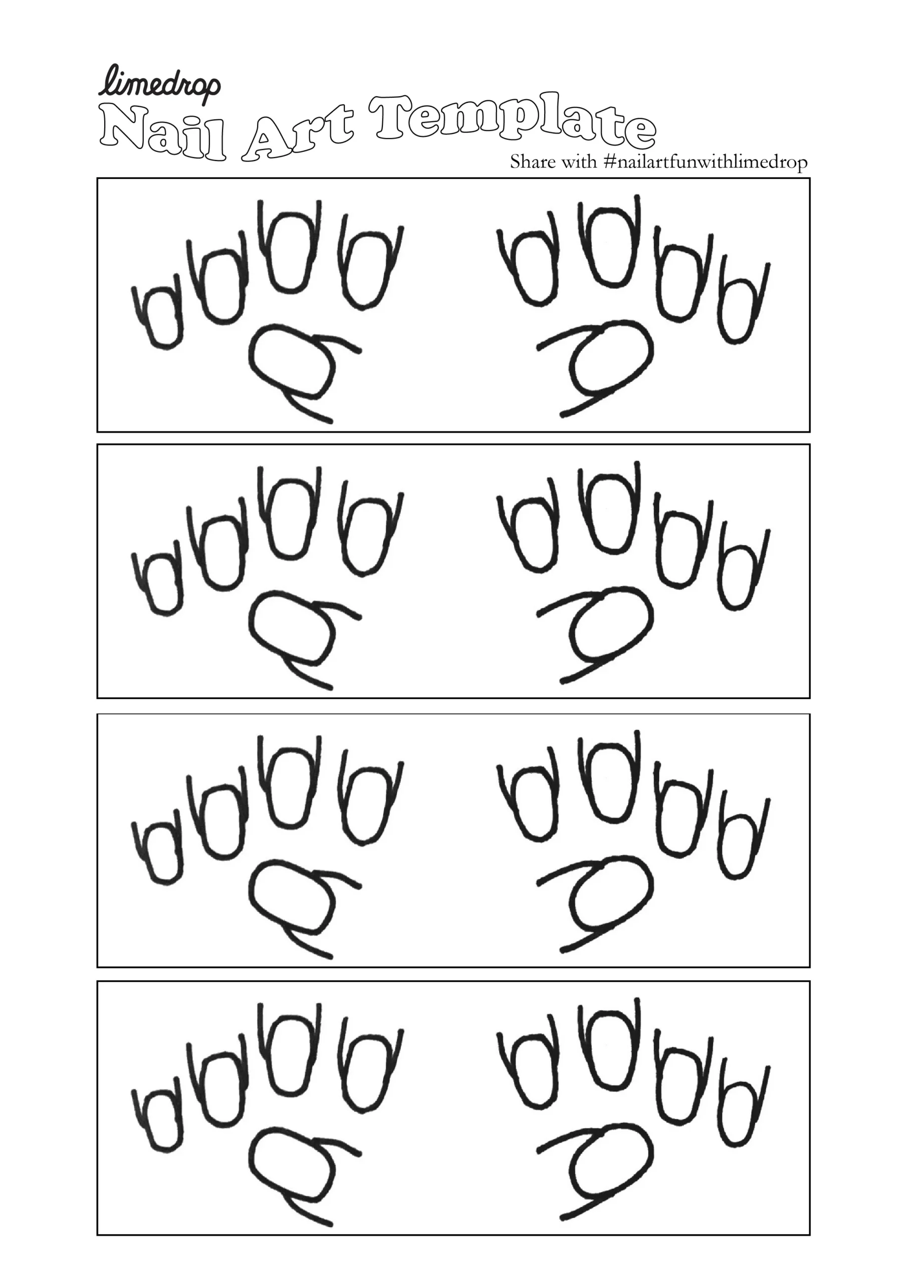Printable Nail Stencil Designs