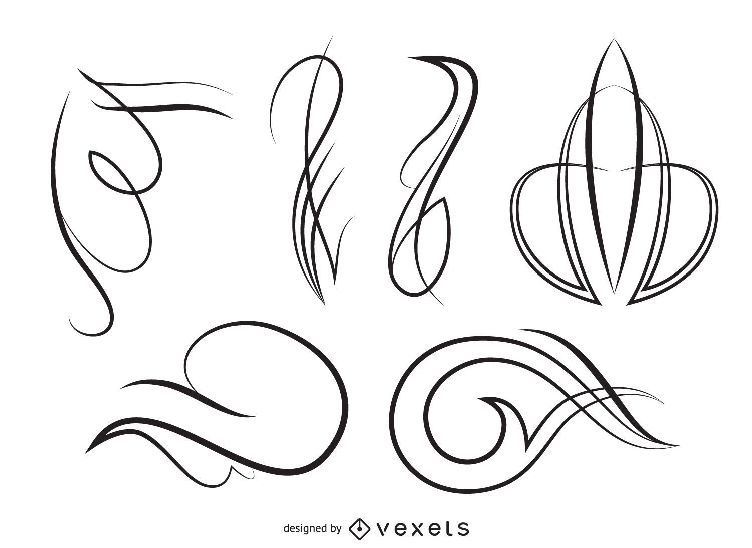 Ornament Line Art Set Vector Download