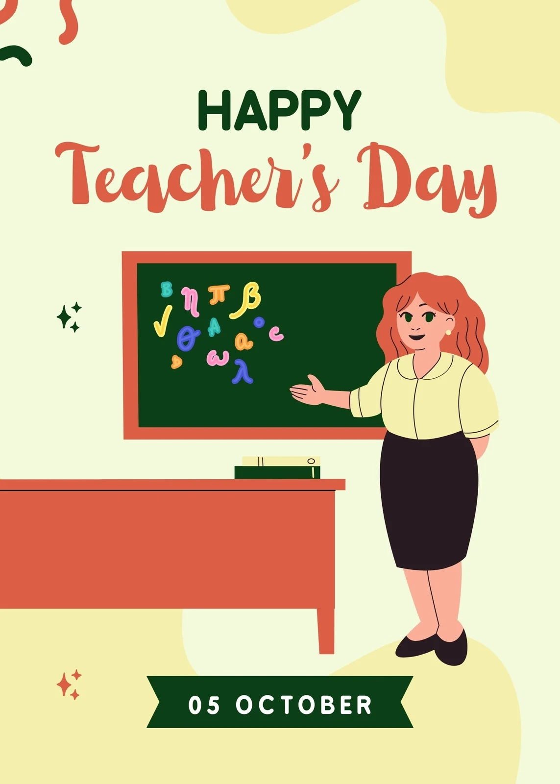 Page 2 Free Custom Printable Teacher s Day Card Templates Canva