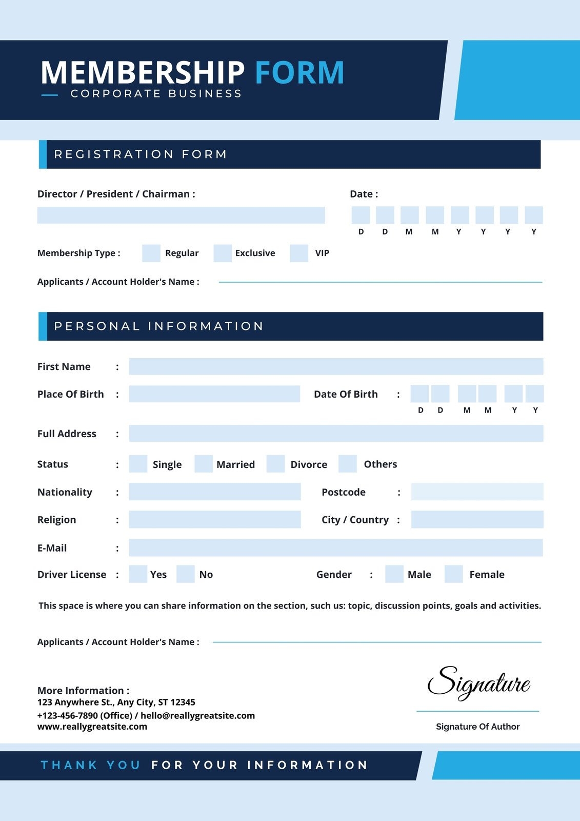 Page 2 Free Form Document Templates To Customize And Print Canva