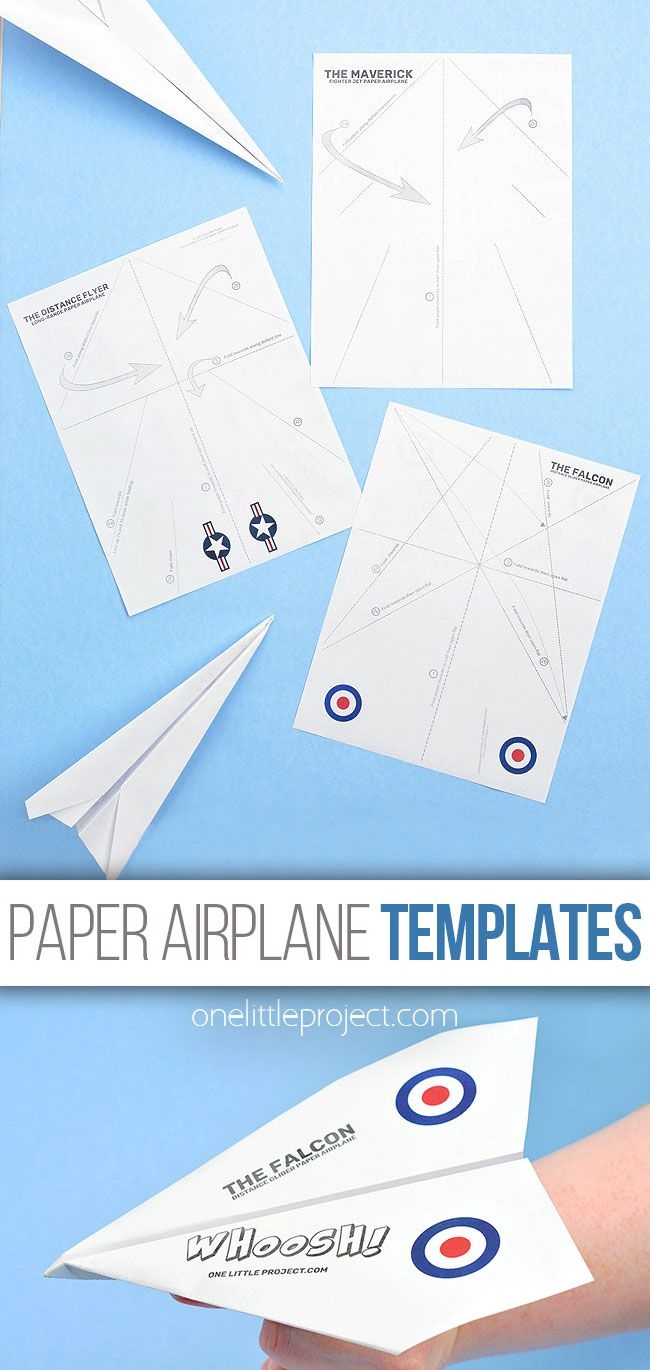 Paper Airplane Template Free Printable Paper Airplane Templates