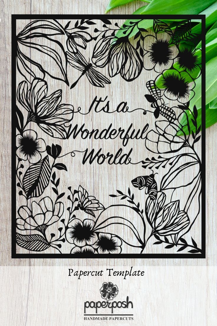Papercutting Template PDF Printable Download Commercial Use License