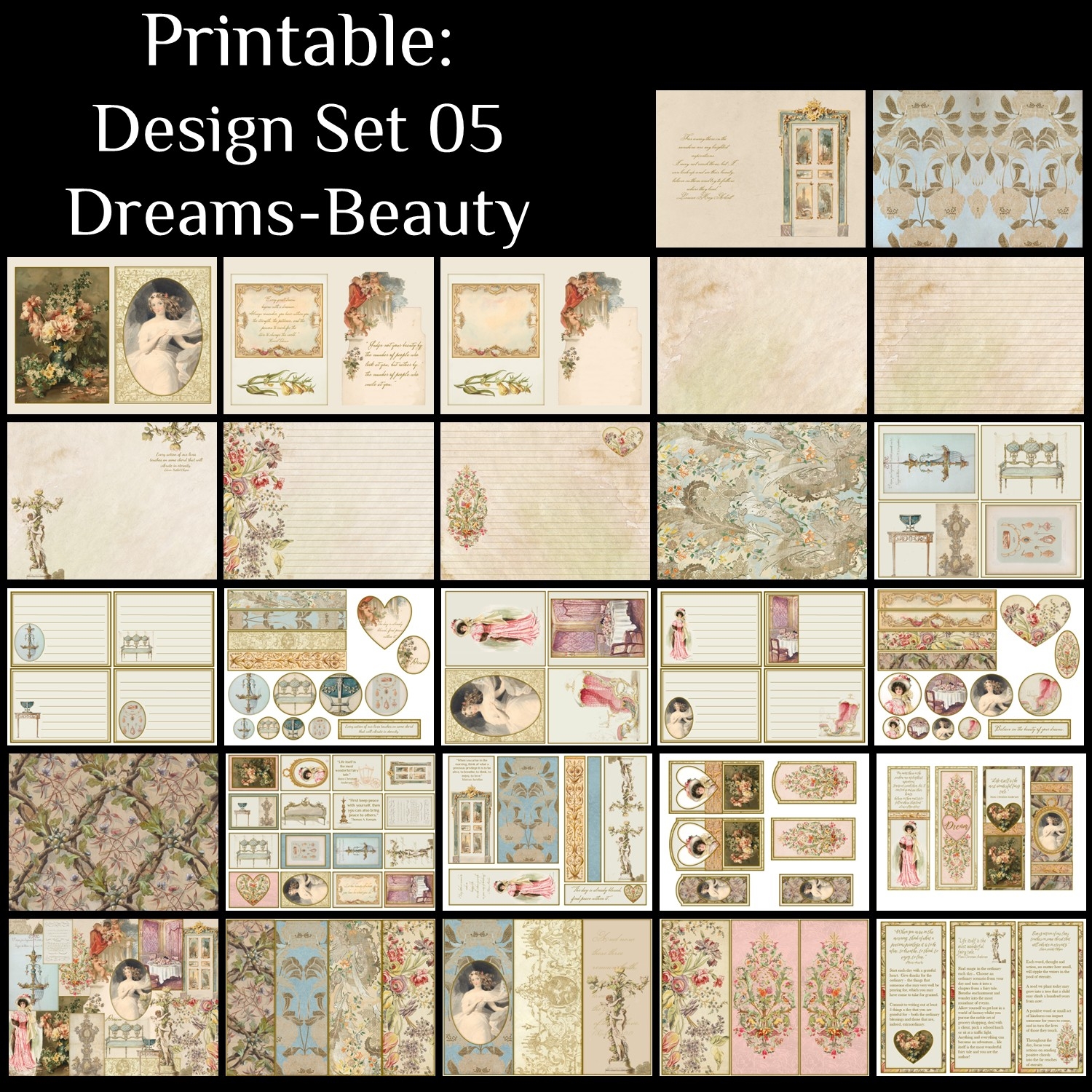 Pretty Paper Design Set 05 Dreams amp Beauty