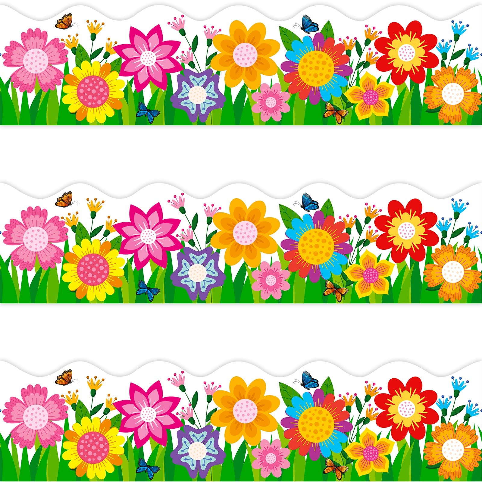 Printable Bulletin Board Borders Rainbow Classroom Decor 