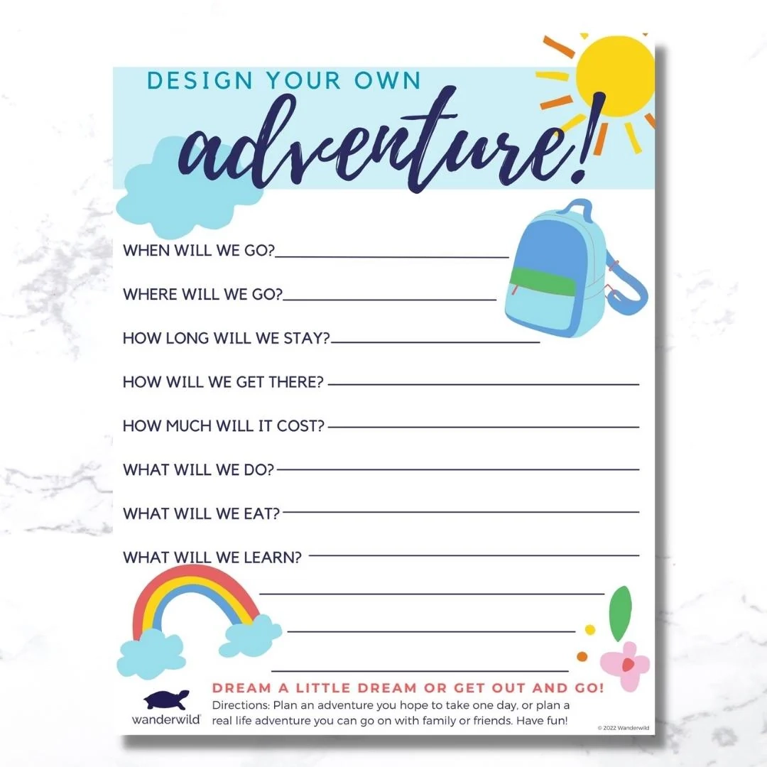Printable Design Your Own Adventure WANDERWILD CO