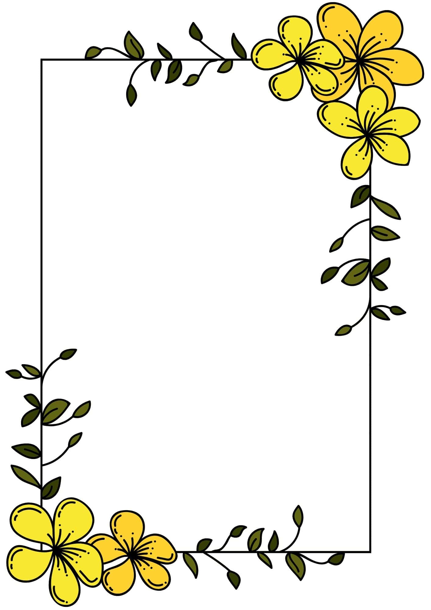 Printable Floral Borders Free Templates The Pink Craft Box