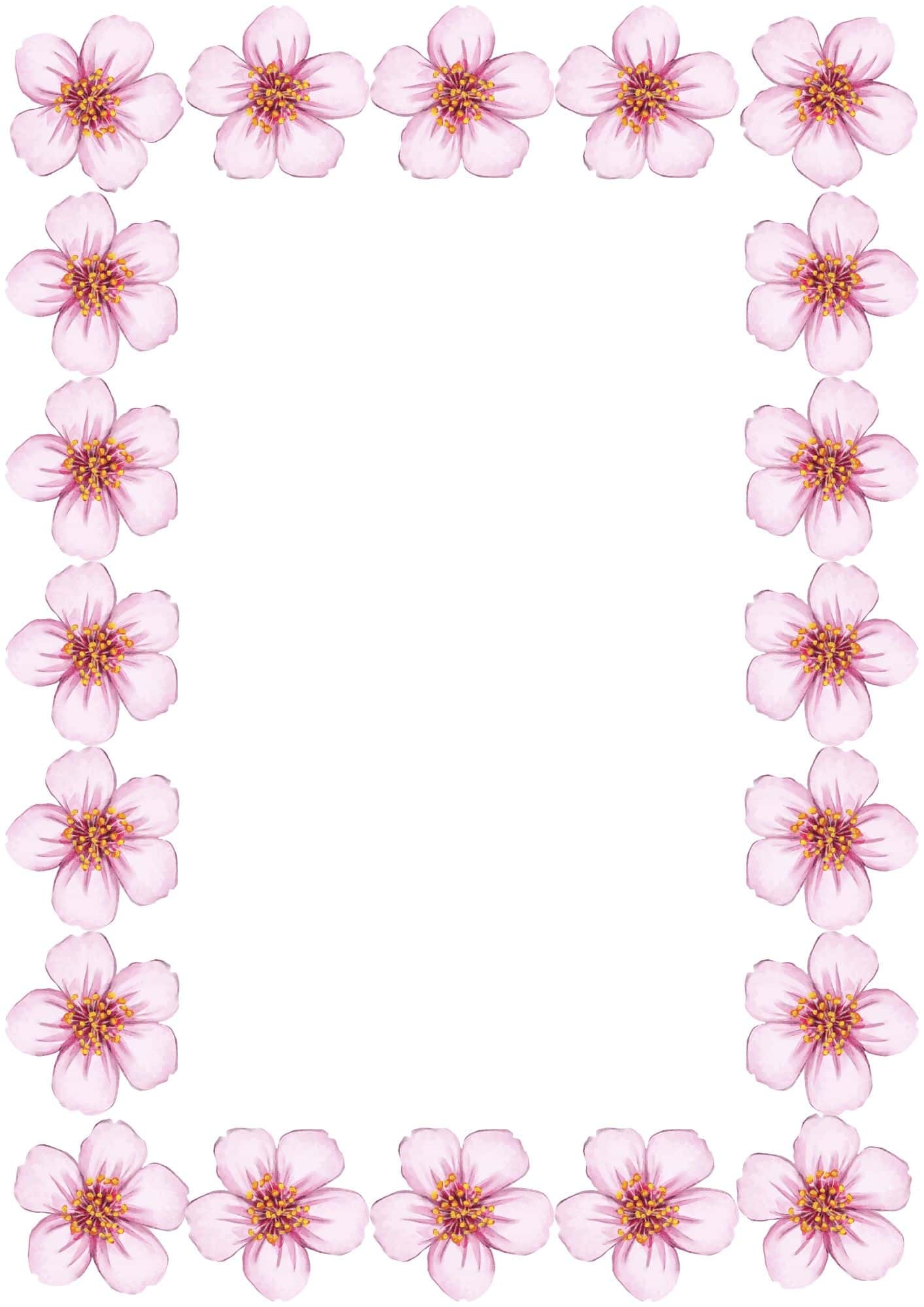 Free Printable Flower Border Designs