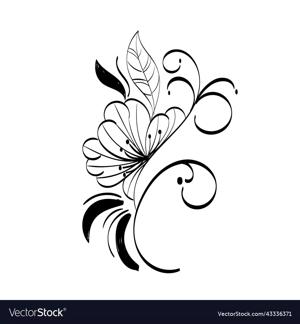 printable flower embroidery pattern design vector image