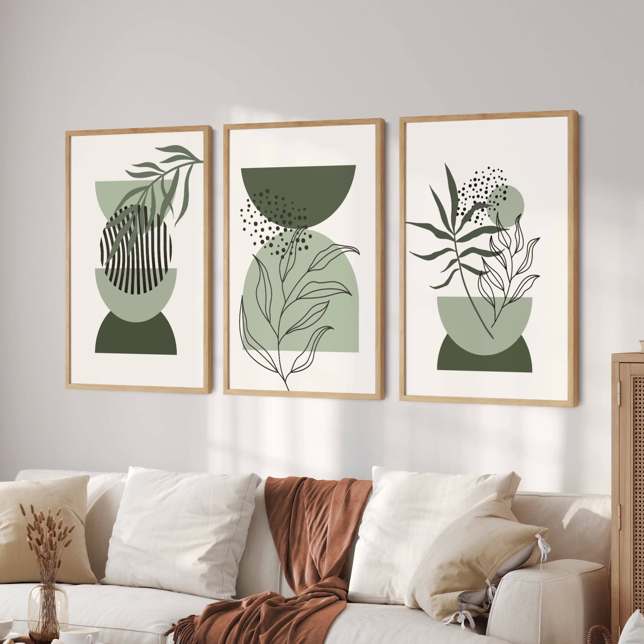 Printable Green Wall Art Set Of 3 Prints JJ Design House