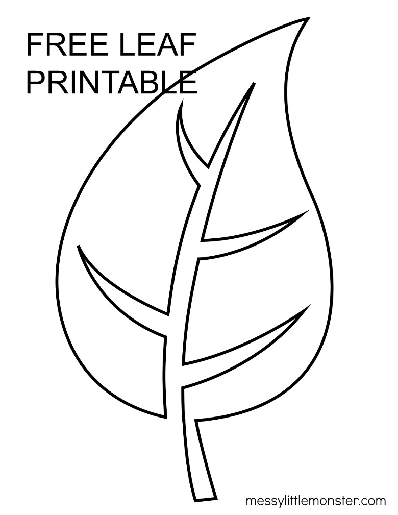 Printable Leaf Templates Fun Leaf Craft Ideas Messy Little 