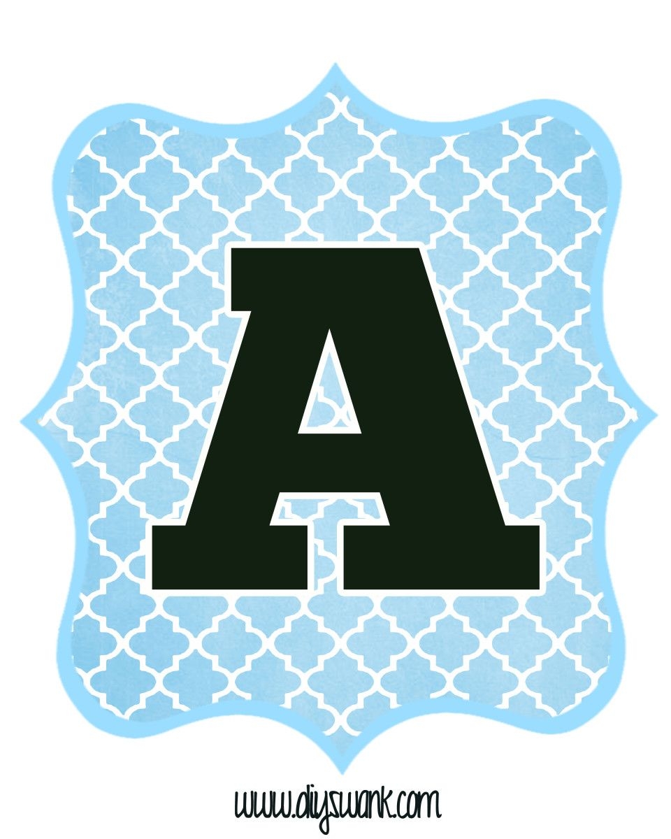 printable letters banner printable party favors