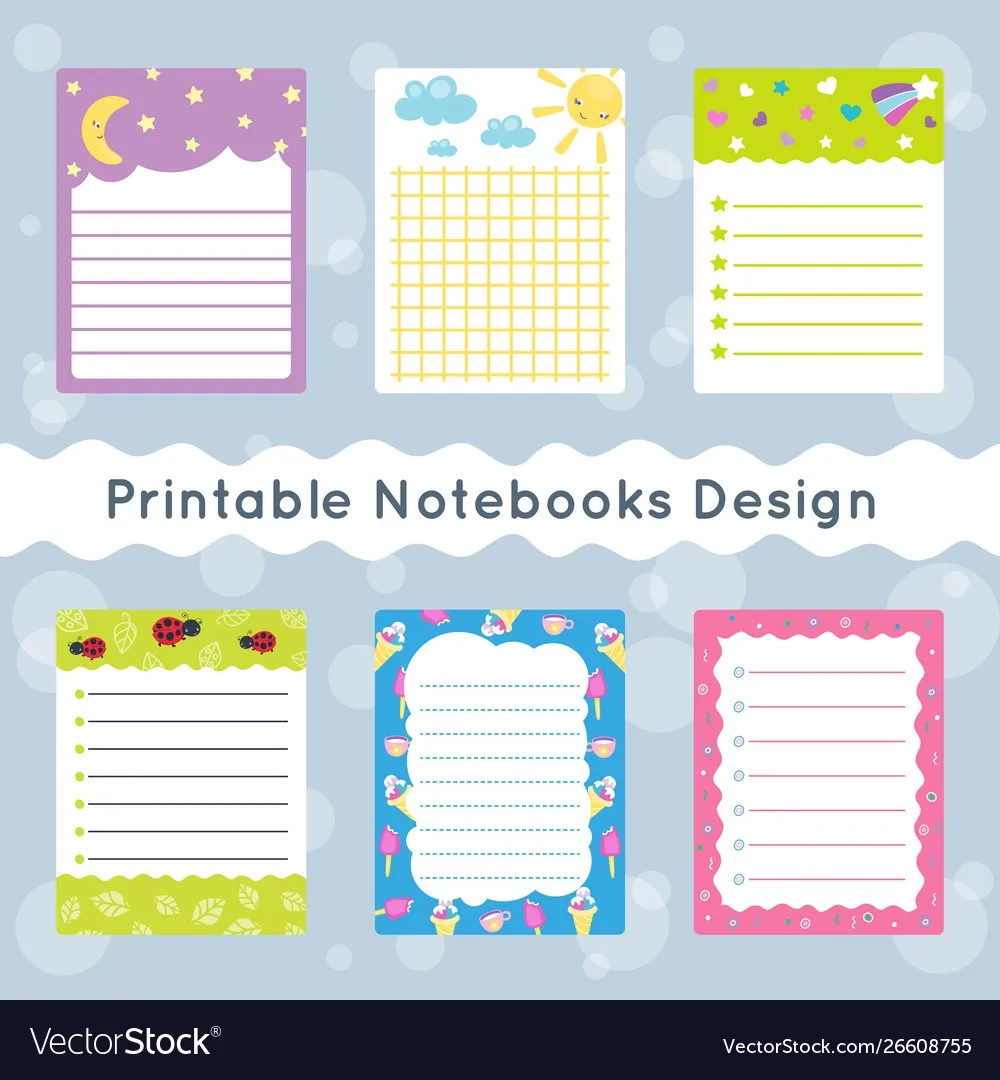 Printable Pages Design Collection For Kids Funny Vector Image
